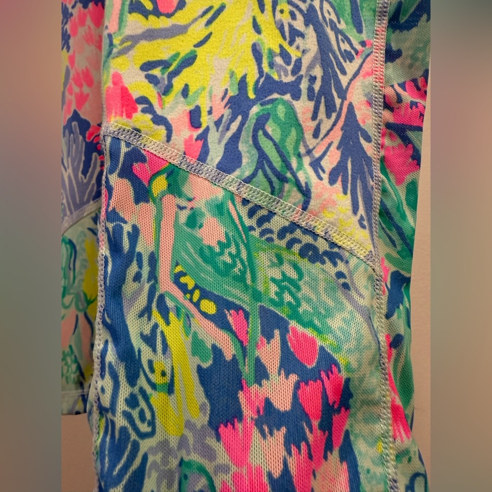 Lilly Pulitzer Luxletic Cropped Tropical Vibrant Patterned Leggings Size XS - Picture 6 of 10